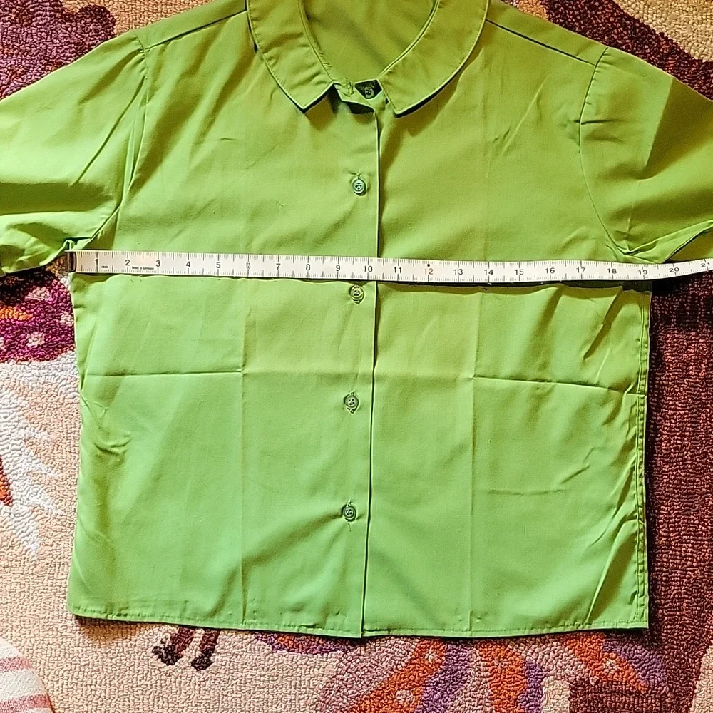 Vintage PermPress Green Top NWOT - Picture 12 of 15